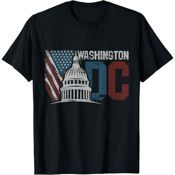 Washington DC Capitol Hill USA Flag Souvenir design T-Shirt