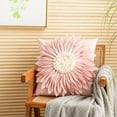 thumbnail image 3 of Sunflower Handmade Throw Pillow Covers Floral Pillowcases Decorative Pillow Shams Home Couch Bed Living Room Decor 18x18 Inch, 3 of 5