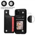 thumbnail image 4 of Wallet Case for iPhone 16 Pro Max, PU Leather Card Holder & Kickstand Cover for 6.9 inch, Black, 4 of 6