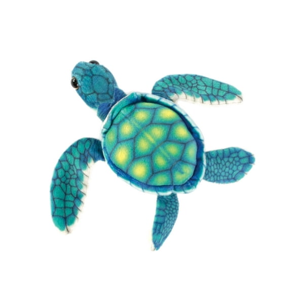 Real Planet 6" Blue Mini Sea Turtle Realistic Stuffed Animal, Sea Turtle Ocean Plush Toy & STEM Learning Gift for Birthday Boys & Girls
