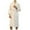 White, variant on Unisex Pocket Breathable Knee-Length Spliced Soft Sleepwear Spa Robe Yellow M