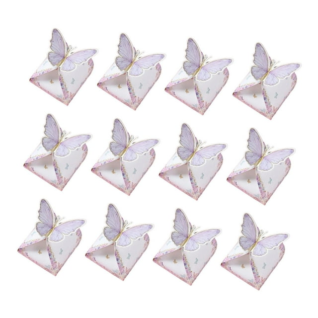 Lipstore 12Pcs Butterfly Candy Bags Candy Boxes for Anniversary Valentines Bridesmaid