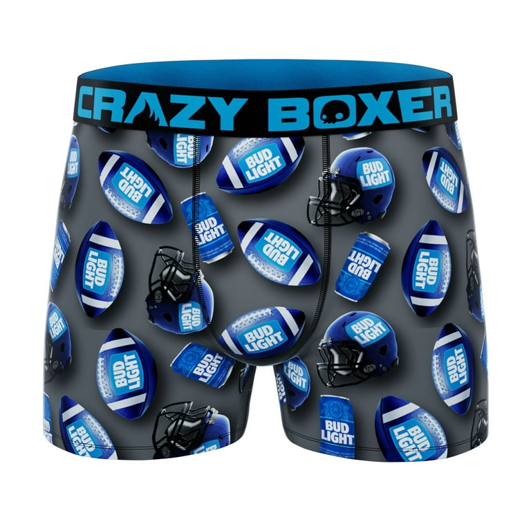 CRAZYBOXER Bud Light Sports; Men's Boxer Briefs, 3-Pack 