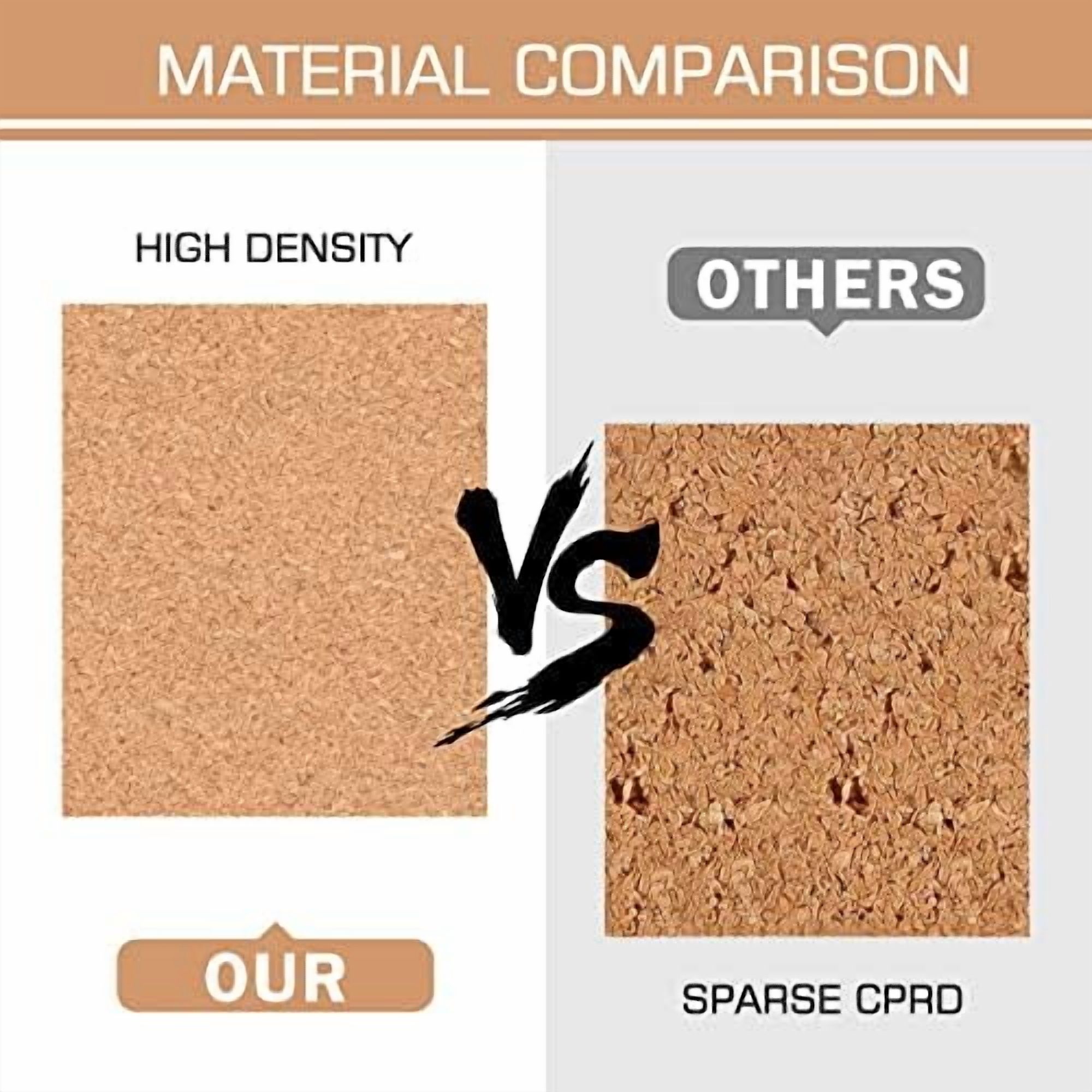 Cork Bulletin Board Hexagon Black, Small Framed Corkboard Tiles for Wall, Thick Decorative Display Boards for Home Office Decor, School Message Board with 16 Push Pin Wood Clips (4 Pack)