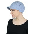 thumbnail image 3 of Newsboy Cap for Women Cabbie Gatsby Summer Hats Ladies Chemo Headwear Head Coverings Denim Chambray, 3 of 3