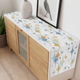 thumbnail image 4 of Blue Yellow Diamond Table Runner 36 Inches Long Farmhouse Dress Scarves, Modern Geometric Middle Century Dining Tablerunner for Coffee Table/Kitchen Island/Party Décor, Small 13" x 36", 4 of 8