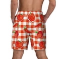 thumbnail image 4 of Daiia Tomatoes And Chili Mens Swim Trunks Swim Shorts Quick Dry Swim Shorts with Mesh Lining Pockets-Small, 4 of 9