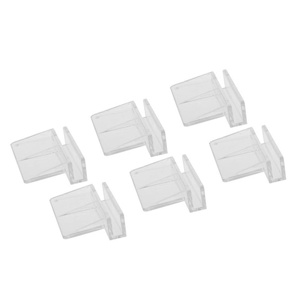 6 piezas de acrílico de color claro acuario pecera cubierta de vidrio Clip soporte soporte 6 mm