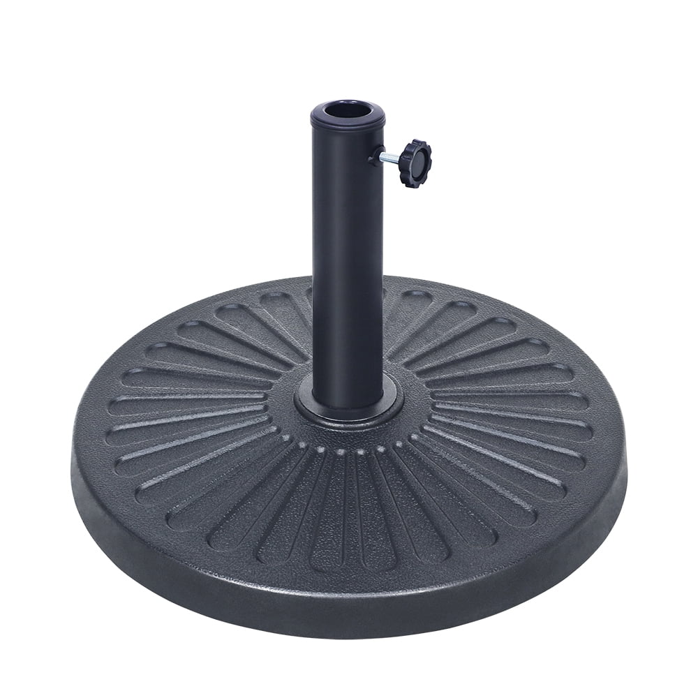 Abble 26.5 lbs Outdoor Patio Market Umbrella Base, Patio Umbrella Stand for Yard Garden Poolside in Black