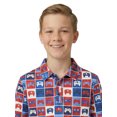 thumbnail image 5 of Birdie Bound Boys Performance Gamer Grid Golf Polo Shirt, Sizes XS-XL, 5 of 6