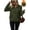 Army Green, variant on Women's plush sweatshirt long sleeve half zip pullover Top Winter Fleece hoodie S-2XL