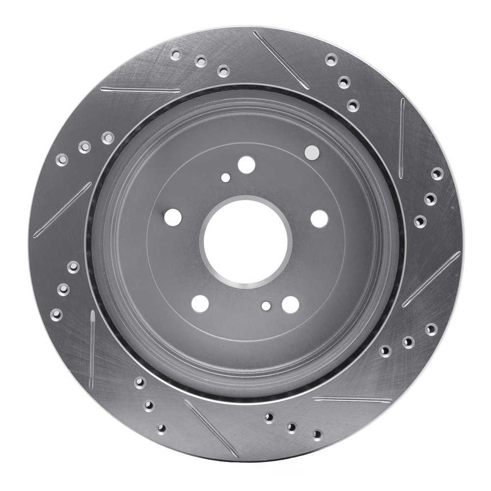 Dynamic Friction Company 631-01015L DFC Brake Rotor - Drilled And Slotted - Silver