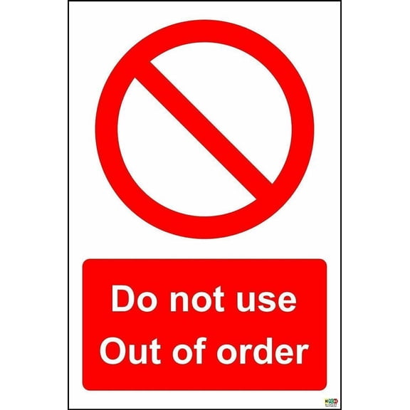 Do Not Use Out Of Order metal park safety aluminum Sign Size: 16 x 12 Inch