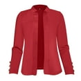 thumbnail image 5 of Hpapadks Womens Blazers for Work Casual Formal Solid Long Sleeve Outerwear Trench Cardigan Suit Jacket RD2 M, 5 of 5