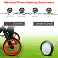 thumbnail image 6 of Gymax 3-Wheel Foldable Golf Push Pull Cart Trolley w/ Seat Adjustable Handle Red, 6 of 10