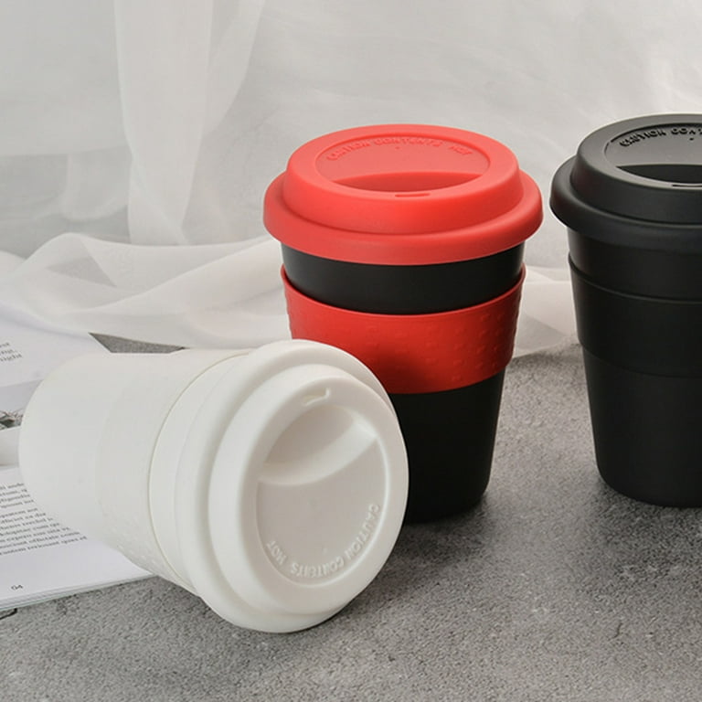 Cheers US Double-Walled Coffee Cup, Reusable Coffee Cup with Resealable Lid, Food-grade Silicone Seal and Sleeve, Insulated Coffee Tumbler, Leakproof