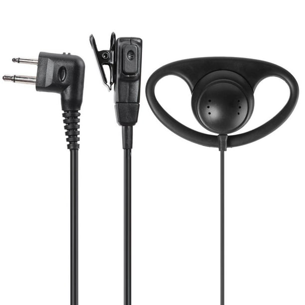Auricular en Forma D Con Cabeza M 2 Pines Micrófono PTT para GP68 (PVC)