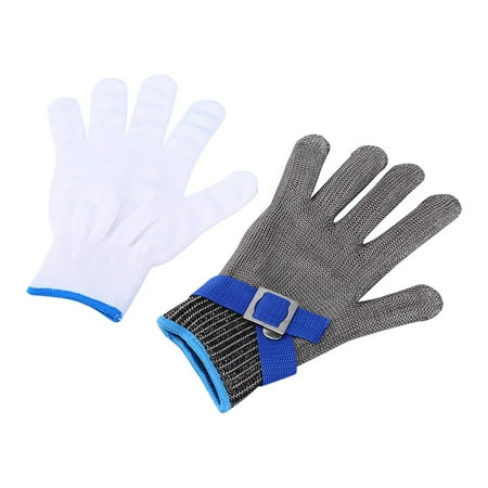 

Cut Proof Stab Resistant Stainless Steel Wire Metal Mesh Butcher Cotton Glove