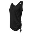 thumbnail image 5 of Daznico Women's Solid Henley Tank Top U Neck Button Front Sleeveless Casual Summer Top for Everyday Wear,M, 5 of 6
