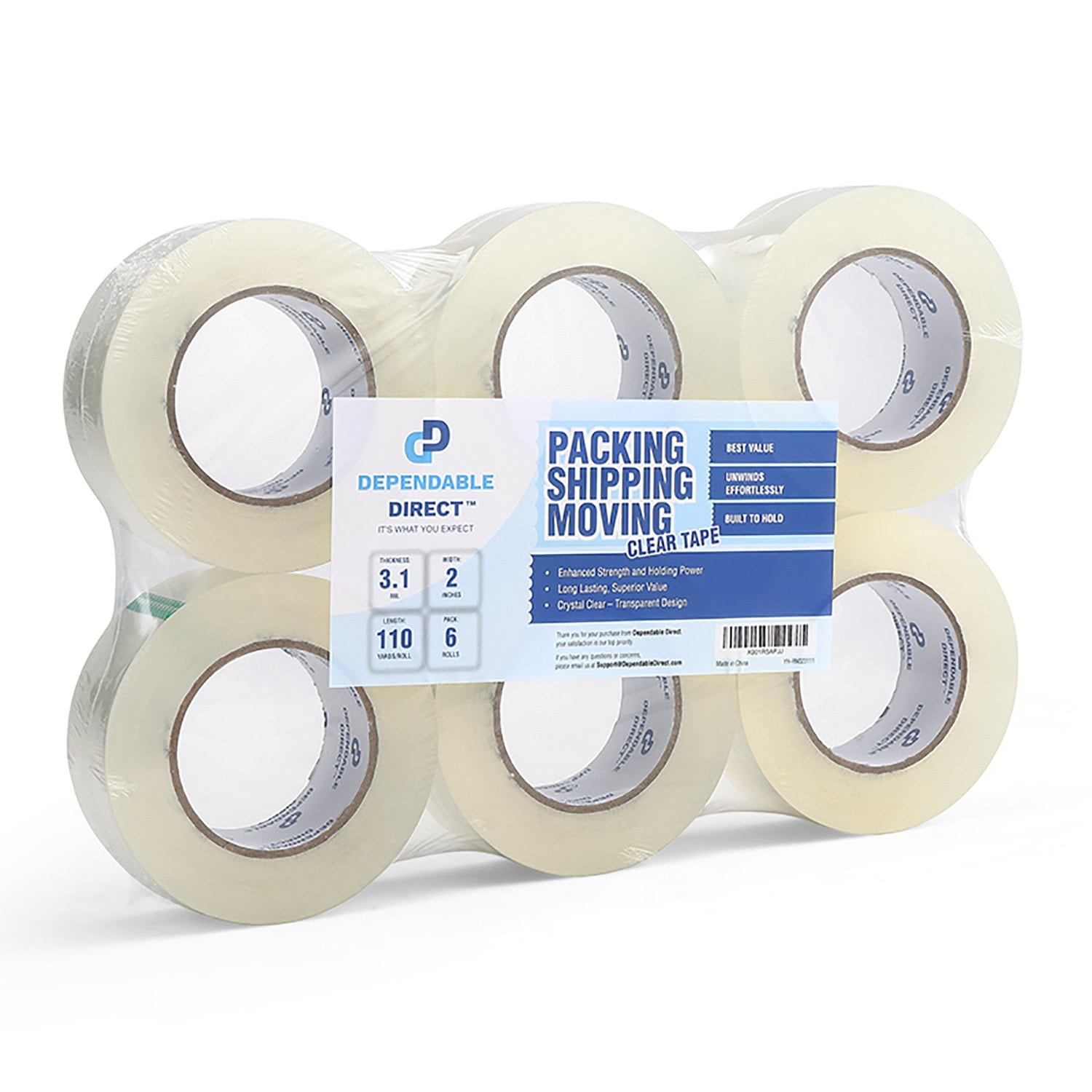 Photo 1 of Industrial Grade Clear Packing Tape (36 Rolls), 110 Yds/Roll - 2 Wide x 3.1 mil