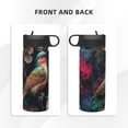 thumbnail image 3 of Picia Colorful Rose Bird Pattern 18oz Sports Insulated Kettle With Straw Insulated Water Bottle For Running Hiking Cycling Climbing Men'S Woman Insulated Water Bottle, 3 of 8