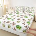 thumbnail image 3 of jejeloiu Wild Mallard Duck Full Size Sheets,Rustic Plant Leaves Bed Sheets For Boys Kids 4-Piece, 3 of 7
