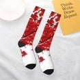 thumbnail image 4 of Daiia Sports Socks Red Maple Leaf Printed Novelty Crew Socks for Men Women Knee High Socks Cotton Socks Soft & Breathable Support Unisex Socks, 4 of 9