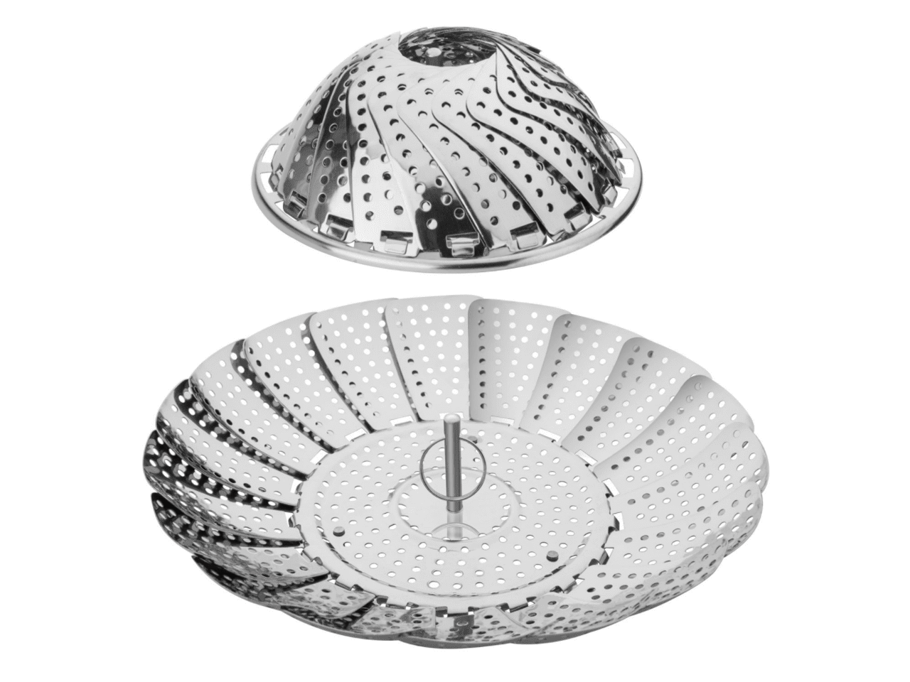 Vegetable Steamer Baskets, Stainless Steel Folding Steamer Insert For