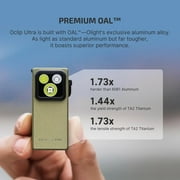 OLIGHT Oclip Ultra EDC Flashlight Clip-on Light, 530 Lumens Rechargeable with Type-C Charging, Combines Floodlight, Spotlight and UV, Triple Magenetic Lights for Inspection and Work (Olive Green)
