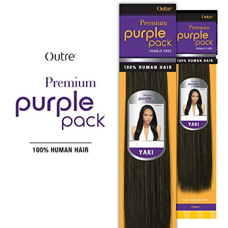 2 Pack Deals Outre Human Hair Weave Premium Purple Pack Yaki 12