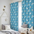 thumbnail image 5 of Blackout Kids Curtains,Unicorn and Balloon Blue Pattern Children's Insulated Curtains Set Of 2,Bedroom Essentials,Toddler Room Decor 52"x84", 5 of 5