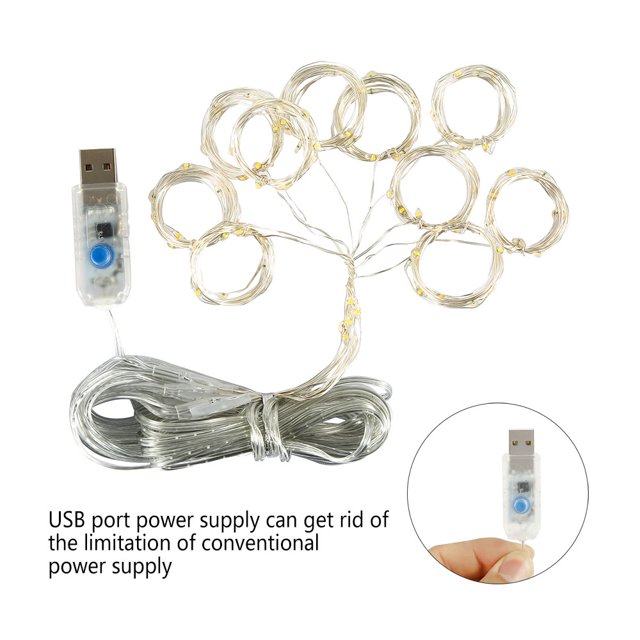 300 LED Cortina de luces de hadas Cadena de luz con control remoto para la decoración del dormitorio del jardín del hogar del banquete de boda Muyoka Hogar