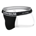 thumbnail image 2 of Aayomet Mens Underwear Boxer Briefs Men's Cheeky Bikini Tanga Low Rise Half Back Coverage Brazilian Underwear,Black XL, 2 of 4