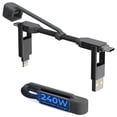 thumbnail image 1 of Rolling Square inCharge XS - 240W 4in1 Keyring Cable | Fast Charging & Data Transfer | Universal USB C/Lightning/USB Cable with Me, 1 of 6