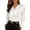 White, variant on Blouses for Women Dressy Casual Elegant French Collar Blouse for Slim Solid Color Business Casual Shirt