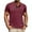 Wine, variant on Kukoosong Men's Short Sleeve Henley Shirt Solid Color Casual Slim Fit Tee for Everyday Wear Men Stylish Casual Henley Shirts