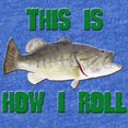 thumbnail image 2 of CafePress - How I Roll Fishing - Cute Infant Baby Football Bodysuit, 2 of 3
