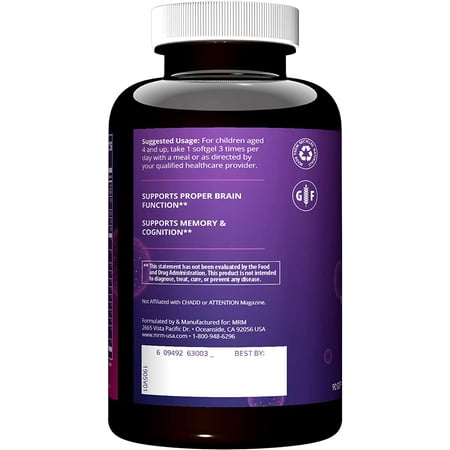 MRM Kids Attention Softgels, 90 Ct
