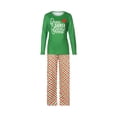 thumbnail image 1 of ITFABS Christmas Family Pajamas Set, Letter Print Tops+Lattice Pants/Romper, 1 of 9