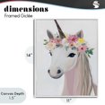thumbnail image 4 of Stupell Industries Bohemian Flower Crown Unicorn White Framed Giclee Art, 11 x 14, by The Prints Vibe, 4 of 8