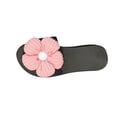 thumbnail image 2 of Women's New Summer One-line Fivel Flower Slippers Wear Fashionable Beach Sandals Slippers Summer Sandals for Women Pink 36, 2 of 7