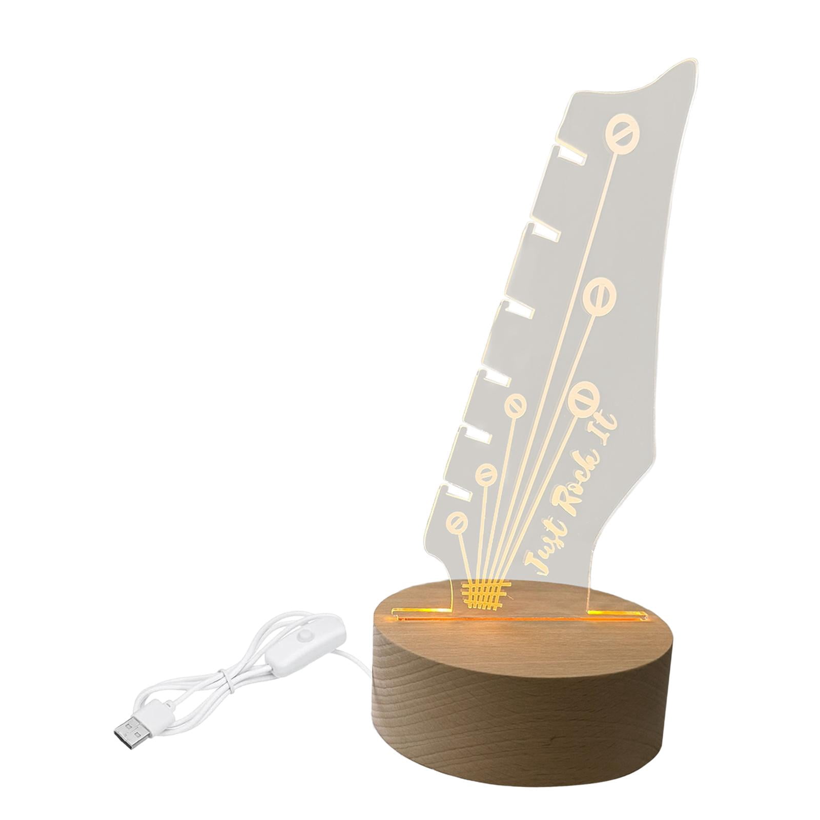 Guitar Pick Holder Storage Display Light Up LED Holds 6 Picks for Guitar Players and Guitarist Music Gifts