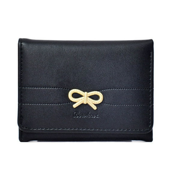 Lovely Bows Wallets for Women Girls Small Wallets Coin Bags Card Holder PU Leather Purse Korean Styles Change Purse
