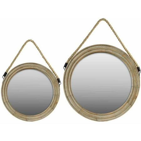 Chocolate Brown Finish Wood - Urban Trends Collection: Wood Mirror, Natural Finish, Brown