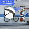 thumbnail image 6 of Garage Ball Storage Rack - Wall-Mounted Vertical Ball Holder for Basketball, Soccer, Volleyball, Football - Space-Saving Sports Organizer for Garage, Home, Basement, Kids' Room, Outdoor Use, 6 of 6