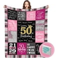 thumbnail image 1 of LHSHID 50th Birthday Gifts for Women Blanket 50th Birthday Gift Ideas 50 Birthday Gifts for Women 50 Year Old Birthday Gifts for Women 50th Birthday Decorations for Women 40"x50", 1 of 6
