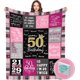 thumbnail image 1 of LHSHID 50th Birthday Gifts for Women Blanket 50th Birthday Gift Ideas 50 Birthday Gifts for Women 50 Year Old Birthday Gifts for Women 50th Birthday Decorations for Women 40"x50", 1 of 6