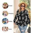 thumbnail image 2 of KOITHOT Womens Plus Size Tops Tunic Long Sleeve Crew Neck Shirts Casual Soft Blouse 1X-5X, 2 of 6