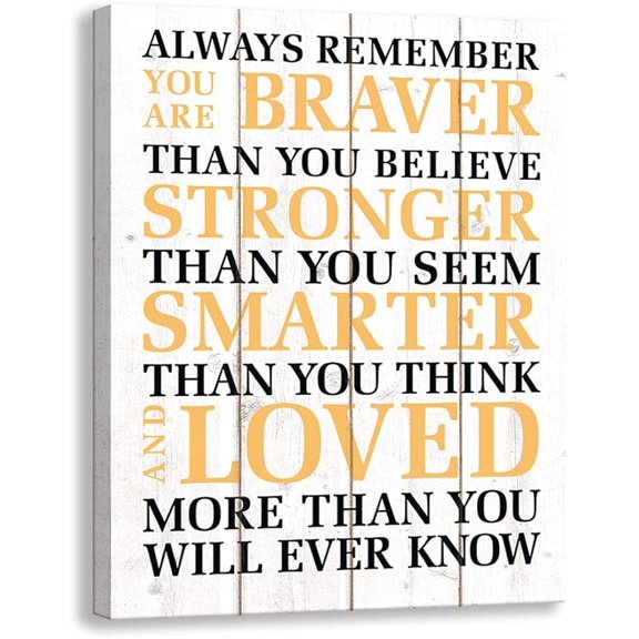 Canvas wall art, vertical modern wall decor signs framed, funny motto prints artwork for home farmhouse bedroom living room hallway and stairs