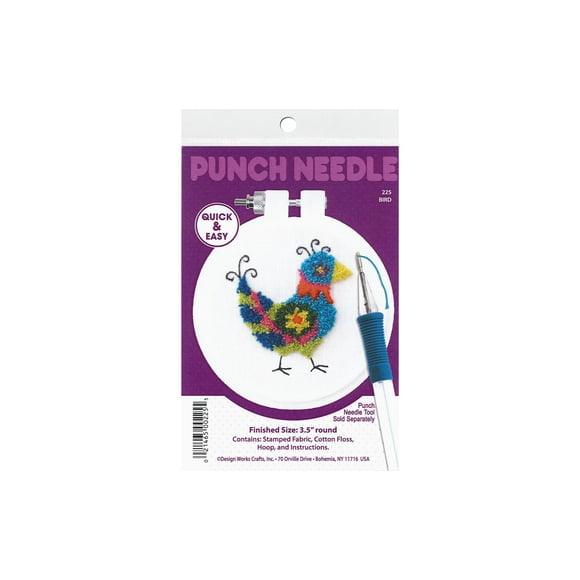 Design Works Punch Needle Kit 3.5" Bird